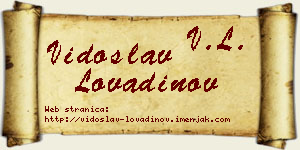 Vidoslav Lovadinov vizit kartica